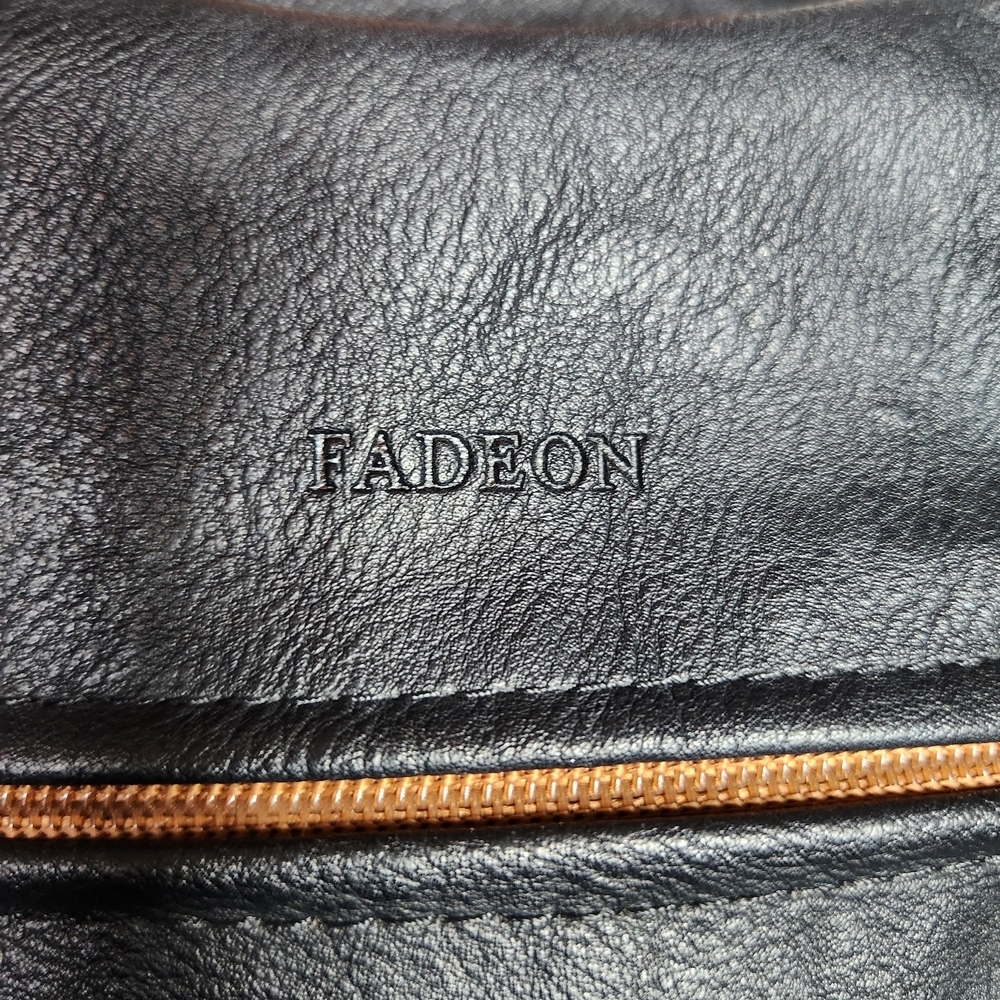 Fadeon Two-Tone Black and Tan Faux Leather Crossbody Sling Shoulder Bag - Picture 2 of 12